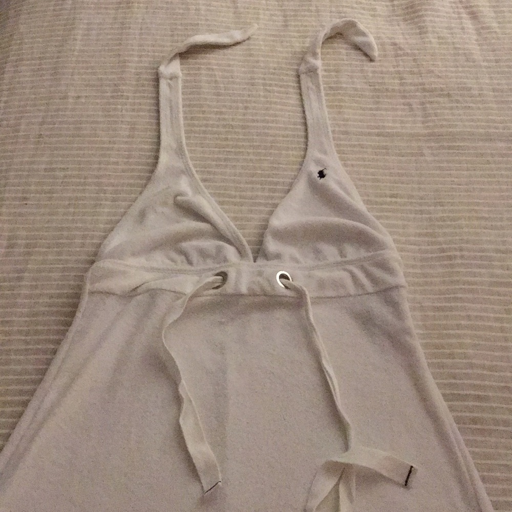 Ralph Lauren white terry beach coverup. Small